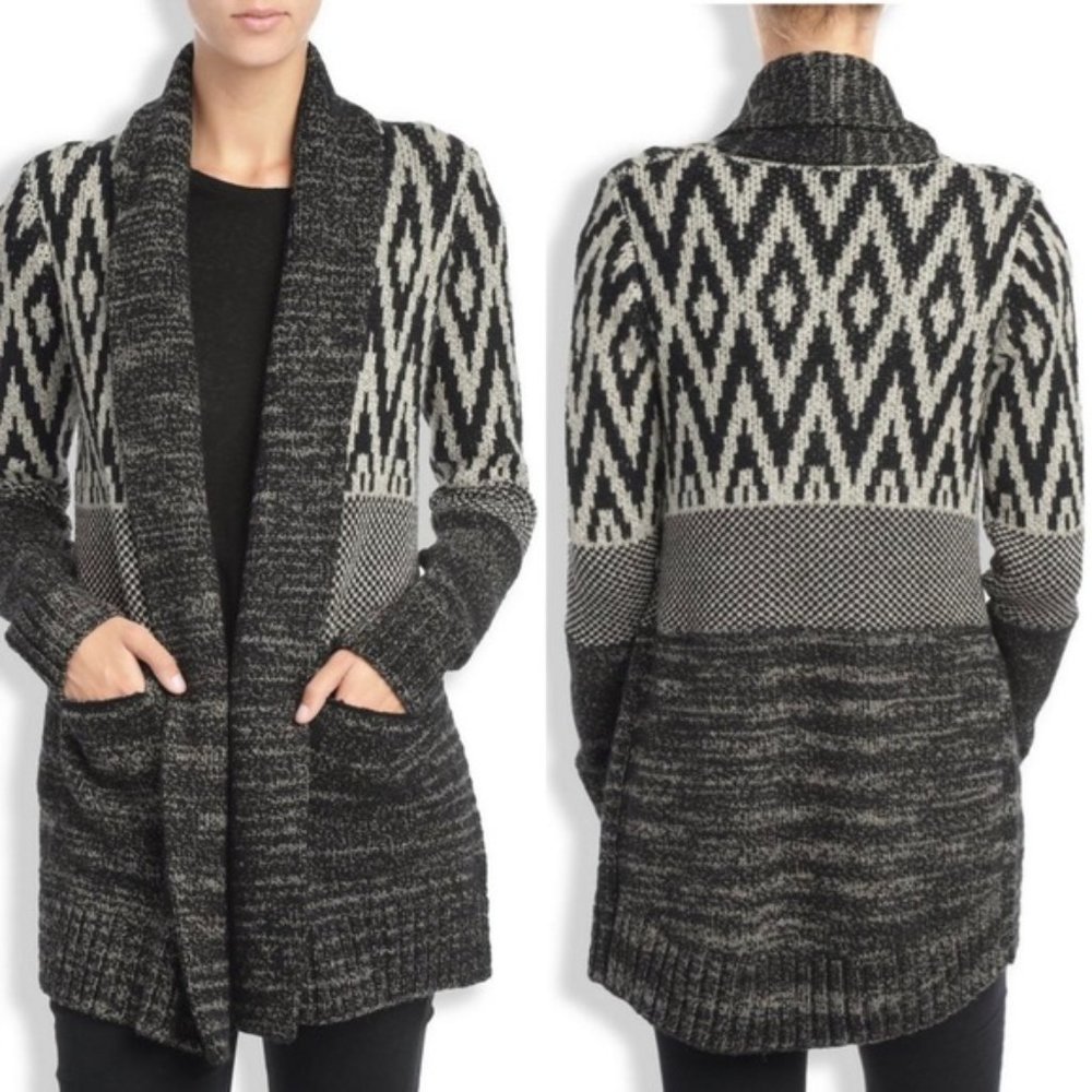 Lucky Brand Stargazer Aztec Open Front Cardigan